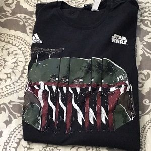 Adidas boba fett Star Wars t shirt
